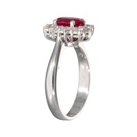 Vicenza - Piazzetta Palladio 2 - Ring Crivelli Woman RUBINO in White Gold Rubino 1.42 Ct 024-0530C RB - 024-0530C RB